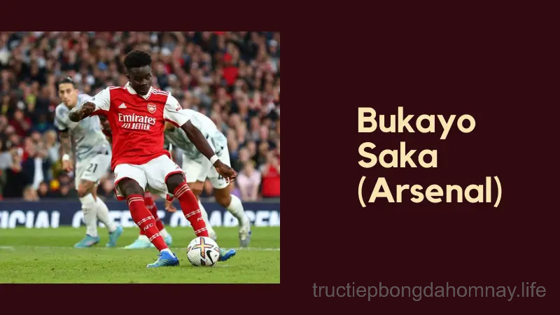 Bukayo Saka (Arsenal) tiền đạo cánh phải hay nhất thế giới